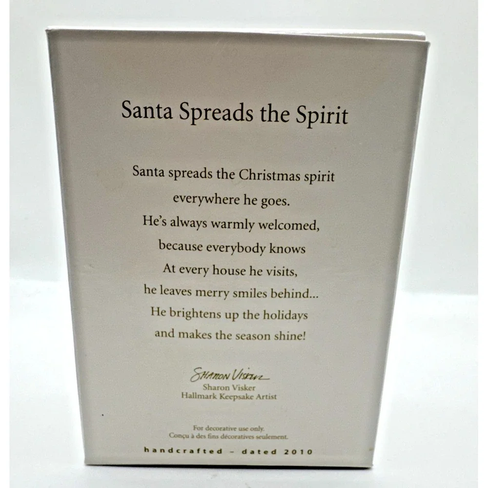 Hallmark Keepsake 2010 Santa‎ Spreads The Spirit Christmas Ornament Lantern NIB